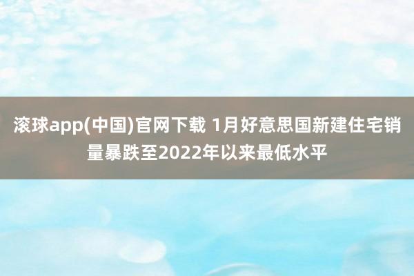 滚球app(中国)官网下载 1月好意思国新建住宅销量暴跌至2022年以来最低水平