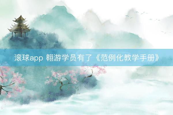 滚球app 翱游学员有了《范例化教学手册》