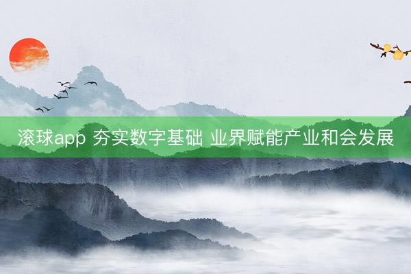 滚球app 夯实数字基础 业界赋能产业和会发展